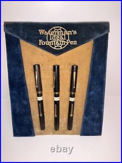 Very Rare Antique Original Waterman Store Display With 3 Dummy Pens