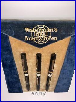 Very Rare Antique Original Waterman Store Display With 3 Dummy Pens