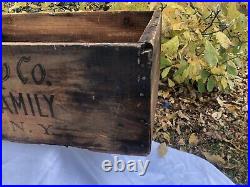 Very Rare Larkin Soap Co, Buffalo, NY Large Wood Crate Shipping Box 2 Sided