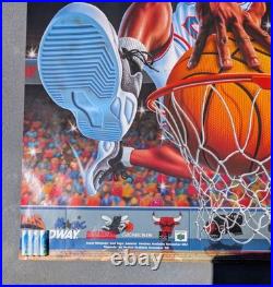 Very Rare NBA HANG TIME Poster Video Game SNES N64 Store Display Rental Promo