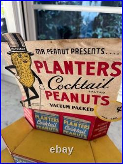 Very Rare Planters Mr Peanut Cardboard Store Display