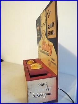 Very Rare Vintage Mechanical Slinky Store Display Early 1950s Great Advertising