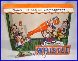 Very Rare Whistle Die-Cut Cardboard Countertop Advertising Display