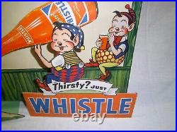 Very Rare Whistle Die-Cut Cardboard Countertop Advertising Display