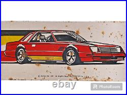 Very Rare store Large Metal display topper Hot Wheels Mattel 1981 Red Mustang