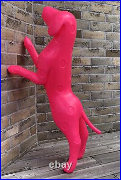 Victoria Secret Pink Large Plastic Display Dog Blow Mold Polka Dot 44 Rare