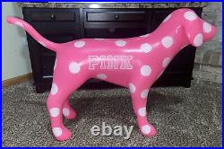 Victoria Secret Pink Polka Dot Dog Store Display Large Over 2 Feet Tall RARE
