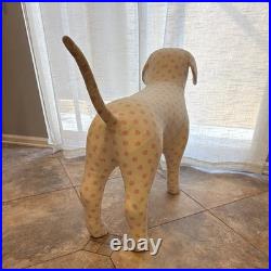 Victoria's Secret PINK XL Store Display Dog Mannequin Blush Polka Dot RARE Y2