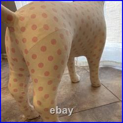 Victoria's Secret PINK XL Store Display Dog Mannequin Blush Polka Dot RARE Y2