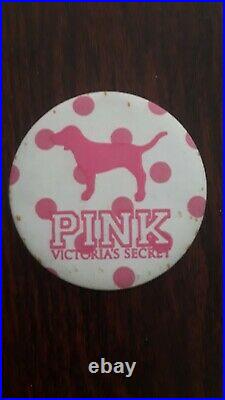 Victoria's Secret Pink (3) Rare Htf Round Dog Buttons Mirrors Collectibles