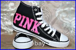 Victoria's Secret Pink Rare Htf Black Pink Converse Store Display Shoes D004