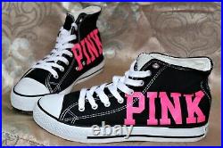 Victoria's Secret Pink Rare Htf Black Pink Converse Store Display Shoes D004