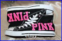 Victoria's Secret Pink Rare Htf Black Pink Converse Store Display Shoes D004