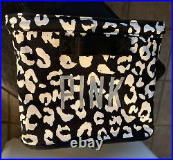 Victoria's Secret Pink Rare Silver Cheetah Print Storage Canvas Display Bin New