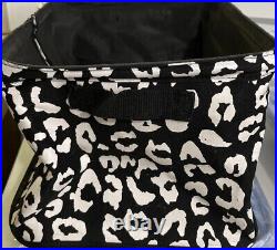 Victoria's Secret Pink Rare Silver Cheetah Print Storage Canvas Display Bin New