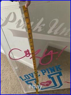 Victoria's Secret VS PINK Plexi Glass Store Display Sign Prop! RARE HTF