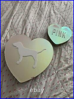 Victorias Secret VS PINK Holographic Store Display Pup Dog Hearts! Cute! Rare