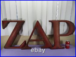 Vintage 18 Wooden Letters ZAP Store Shop Sign Display RED 1930's/1940's RARE