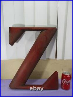 Vintage 18 Wooden Letters ZAP Store Shop Sign Display RED 1930's/1940's RARE