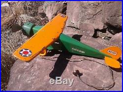Vintage 1929 Steelcraft Army Scout Plane NX-107 RARE STORE DISPLAY Electrified