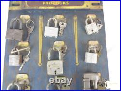 Vintage 1930s Master World's Finest Padlock Locks Store Display RARE