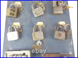 Vintage 1930s Master World's Finest Padlock Locks Store Display RARE