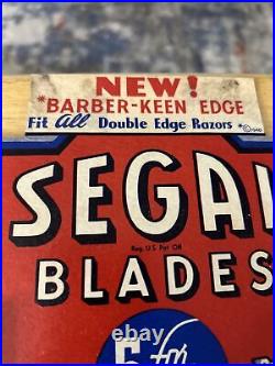 Vintage 1940 RARE Unused Store Counter Display SEGAL Razor Blades withOriginal Box