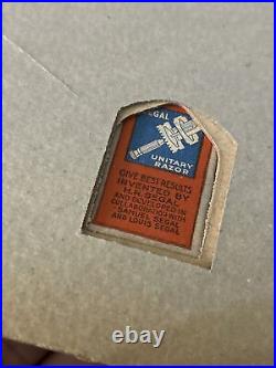 Vintage 1940 RARE Unused Store Counter Display SEGAL Razor Blades withOriginal Box