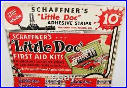 Vintage 1940's Schaffner's Little Doc First Aid Kit Store Counter Display rare