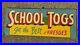 Vintage 1950s Store Display Sign RARE Woolworth Kresge Kmart 28 x 11 School Togs