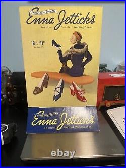 Vintage 1950s advertising store display For Enna Jetticks Woman's Shoes Rare