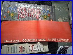 Vintage 1960-70's Corning Ware Country Festival Store Display Unused Rare