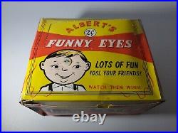 Vintage 1960's R. L. Albert and Son Alberts Funny Eyes Store Display RARE NEW