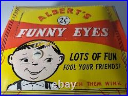 Vintage 1960's R. L. Albert and Son Alberts Funny Eyes Store Display RARE NEW