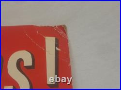 Vintage 1960s Banana Grocery Store Display Cardboard Sign Fruit Ad Rare 14×11