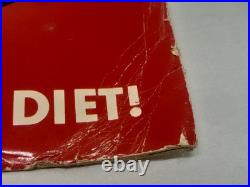 Vintage 1960s Banana Grocery Store Display Cardboard Sign Fruit Ad Rare 14×11