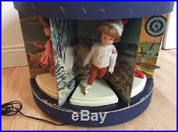 Vintage 1960s Penny Brite Doll Store Display Carousel with7 Dolls Topper Toys Rare