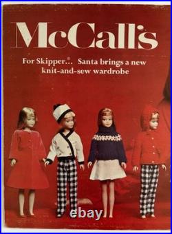 Vintage 1965 Barbie Skipper McCall's Doll Clothing Pattern Store Display RARE
