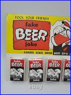 Vintage 1965 FRANCO FAKE BEER PRANK Joke Gag Gift Old Store Display NOS RARE