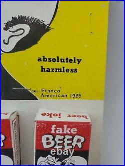 Vintage 1965 FRANCO FAKE BEER PRANK Joke Gag Gift Old Store Display NOS RARE