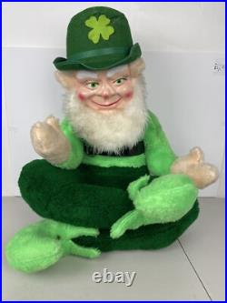 Vintage 1965 Large Leprechaun Beer Store Display Plush Doll Jameson Rare