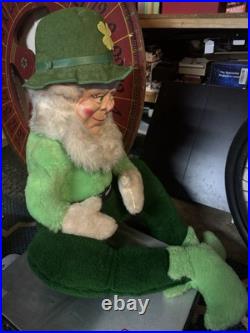 Vintage 1965 Large Leprechaun Beer Store Display Plush Doll Jameson Rare