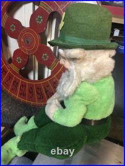 Vintage 1965 Large Leprechaun Beer Store Display Plush Doll Jameson Rare