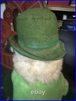 Vintage 1965 Large Leprechaun Beer Store Display Plush Doll Jameson Rare