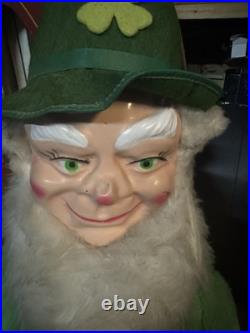 Vintage 1965 Large Leprechaun Beer Store Display Plush Doll Jameson Rare