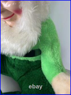 Vintage 1965 Large Leprechaun Beer Store Display Plush Doll Jameson Rare