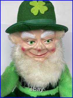 Vintage 1965 Large Leprechaun Beer Store Display Plush Doll Jameson Rare