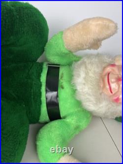 Vintage 1965 Large Leprechaun Beer Store Display Plush Doll Jameson Rare