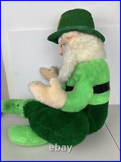 Vintage 1965 Large Leprechaun Beer Store Display Plush Doll Jameson Rare