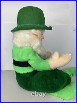 Vintage 1965 Large Leprechaun Beer Store Display Plush Doll Jameson Rare